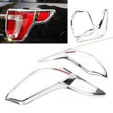 2 X Rear Tail Light Lamp Trim Cover Chrome Fit Ford Explorer 2016 2017 2018 Car