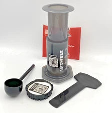 AeroPress 3-in-1 Press Coffee Maker Brew Technology Smoked Gray Travel Ready