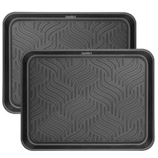 Boot Tray for Entryway Indoor, Heavy Duty Shoe Mat 2 Packs, 16.8"x12.8" Water...
