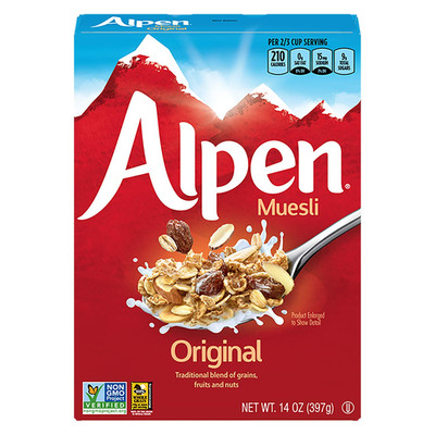 Alpen Original Muesli, Swiss Style Muesli Cereal, Whole Grain, Non-Gmo Project V