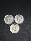 Lot Of Three , 1964 "D" Series Kennedy Head Silver Half Dollars