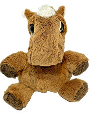 Unipak Small Plush Stuffed Horse Brown and White 6 Inches
