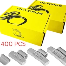 ASSORTMENT CLIP-ON WHEEL WEIGHT BALANCE P Style 0.25 0.50 0.75 1.0 oz 400 Pcs