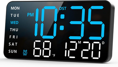 Abovsare Digital Wall Clock, Digital Clock Large Display, Corded LED Alarm Clock