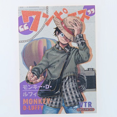 One Piece Monkey D Luffy VTR 05 Glitter Foiled Hit Thick Trading Card Ultra Rare