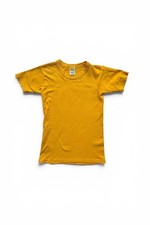 Vintage Russell Athletic Blank Tee WPL 7232 Mustard Yellow Boys L USA 70s 80s