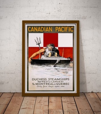 Werbeplakat Schiff Canadian Pacific: Neptunschutz
