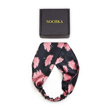 Vintage Pink 100 Pure Mulberry Silk 19 mm 6A Elastic Headband - Handmade in USA