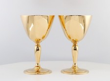 Exquisite Pair of Tiffany & Co. 14K Solid Gold Goblets 241.8 g – Rare Collect