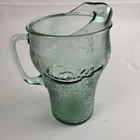 VTG Coca-Cola 64 oz Glass Pitcher USA Mid-Century 1970's - Pizza Hut