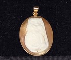 Antique 14k Gold Cameo Pendant — photo 3