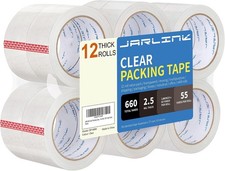 Clear Packing Tape 12 Rolls Heavy Duty Packaging for Shipping Moving Sealing