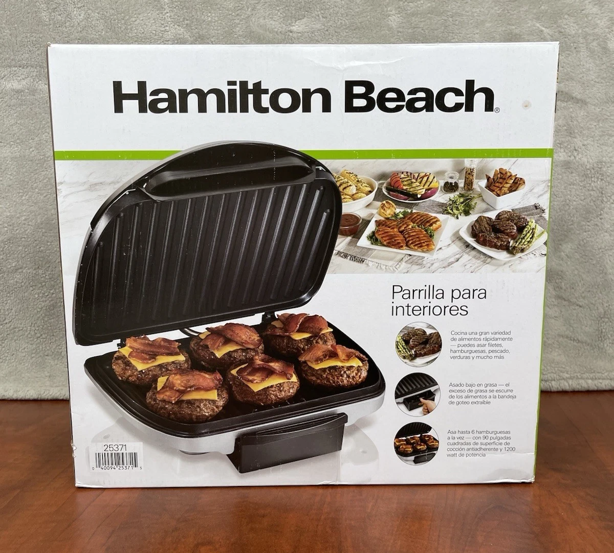 Hamilton Beach Electric Indoor Grill Non-Stick Plates Model 25371 New In Box
Opens in a new window o