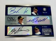 Barry Zito Tim Hudson Mark Mulder Big 3 Auto 2003 Donruss Incredible Ink A&rsquo;s