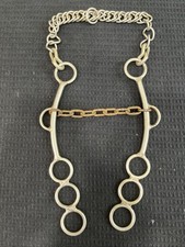 Long Shank Chain Mouth Horse Bit with Chain C...