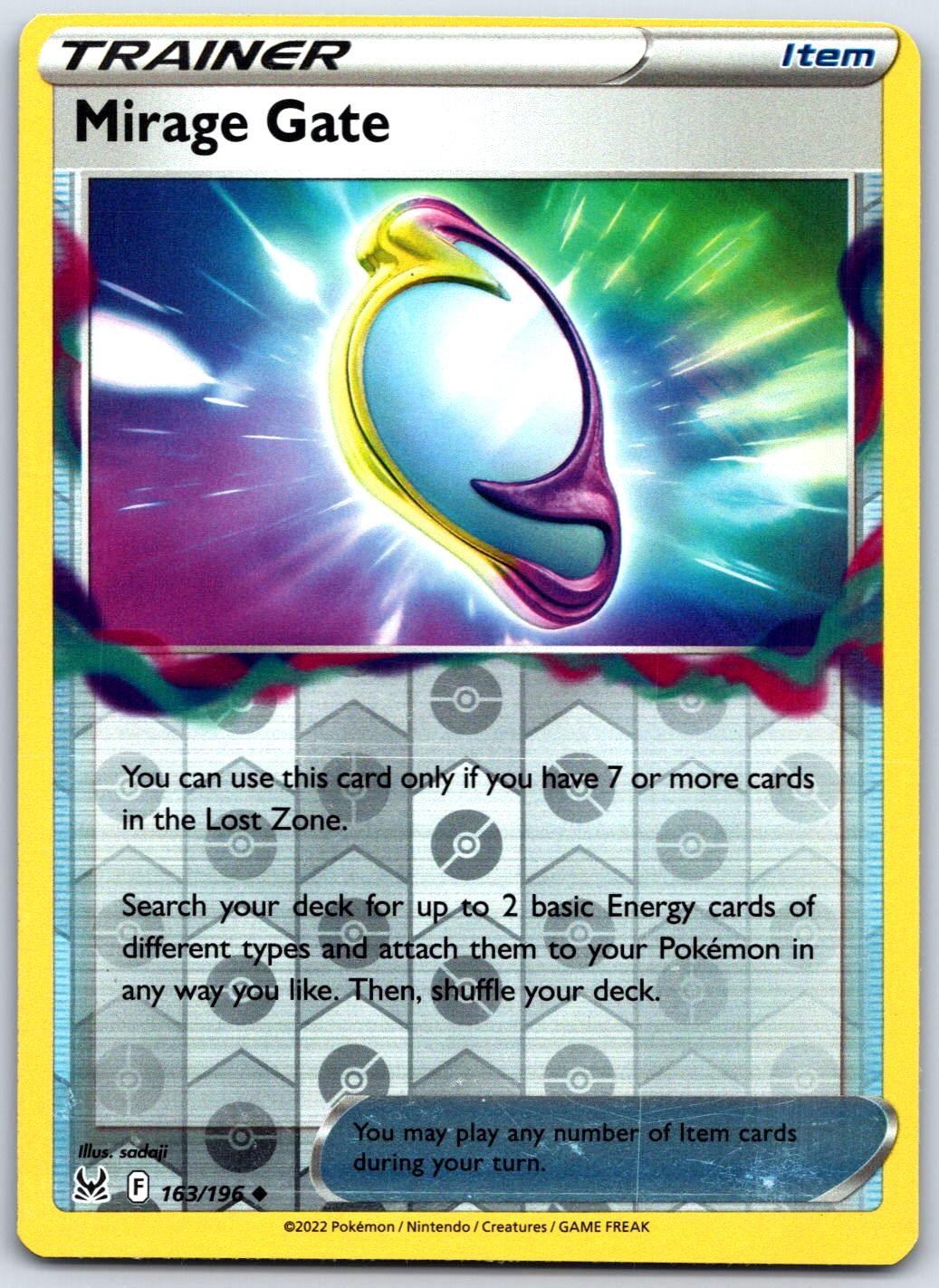 Mirage Gate 163/196 Uncommon Lost Origin Pokemon Reverse Holo Near Mint
