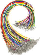 100 Pcs Waxed Necklace Cord, 18 Inch Rope Necklace String with Clasp for Necklac