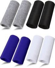 8 Pieces 6 Inch Wrist Sweatband Sports Wristbands Tennis Elastic Athletic Wristb