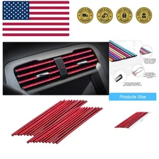 20 Pieces Car Air Conditioner Decoration Strip for Vent Outlet, Universal Wat...