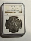 1872 Seated Liberty Dollar with Motto NGC XF40 Nice Original Type Coin