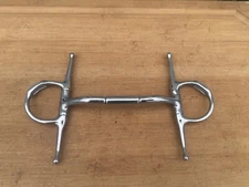 MYLER Full Cheek Mullen Mouth English Horse Bit w Hooks ~ 5 1/2"  ~ MB32