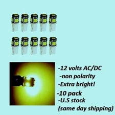 warm white T10 socket Wedge Bulb LED for Malibu12V AC/DC Landscape Light-10 pack