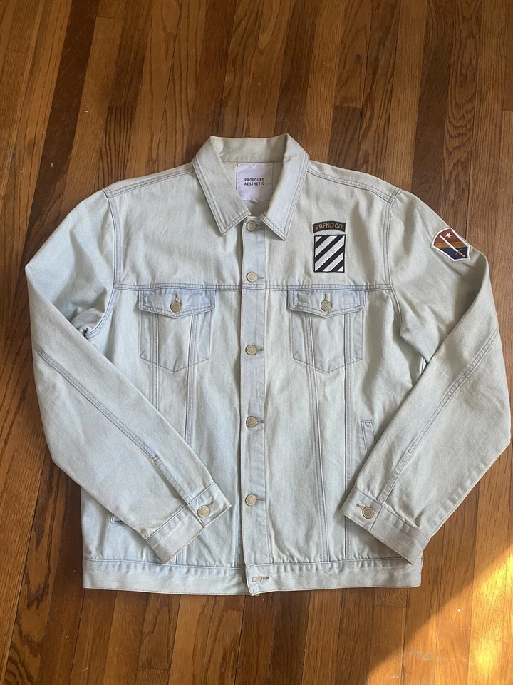 Profound Aesthetic Army Military Denim Jacket - Image 3 of 4