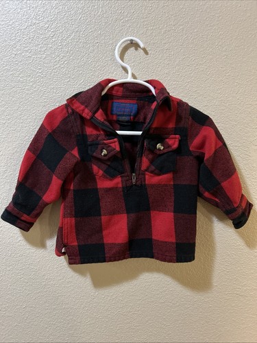 Lil Hickory rot/schwarz Baby Flanellhemd 12 Monate rot kariert (Preisvorschläge machen)