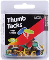A & W Office Supplies 46119 Vinyl Coated Thumb Tack Assorted 40-pack on sale A & W Office Supplies 46119 Vinyl Coated Thumb Tack Assorted 40-pack on sale