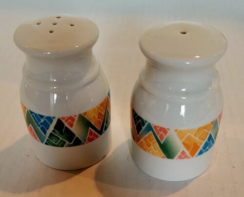 Steelite International England Creamer Sugar Bowl Salt Pepper Shakers Aztec - Picture 3 of 14