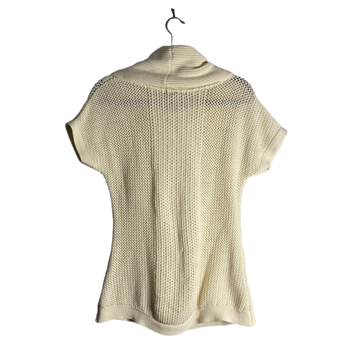 Parkhurst Women's Beige 100% Cotton Pattern Knitted Cowl Neck Sweater Sz S - Picture 8 of 8