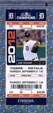 Doug Fister 9 straight Strikeouts Ticket Royals Tigers 9-27-2012 Miguel Cabrera