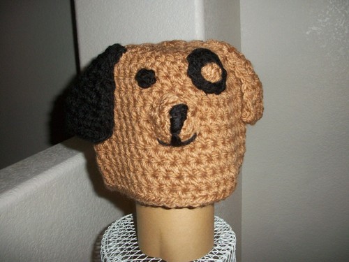 KIDS HAND CROCHET PUPPY DOG HATSIZE 