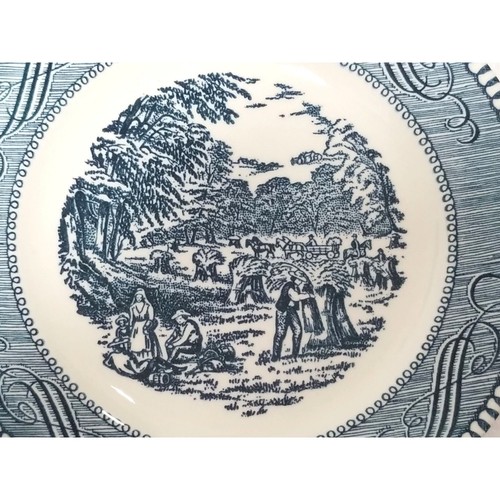 Courier and Ives Jeanette Royal China Dish Set Cup Plate Cereal Bowl Vintage - Picture 6 of 9