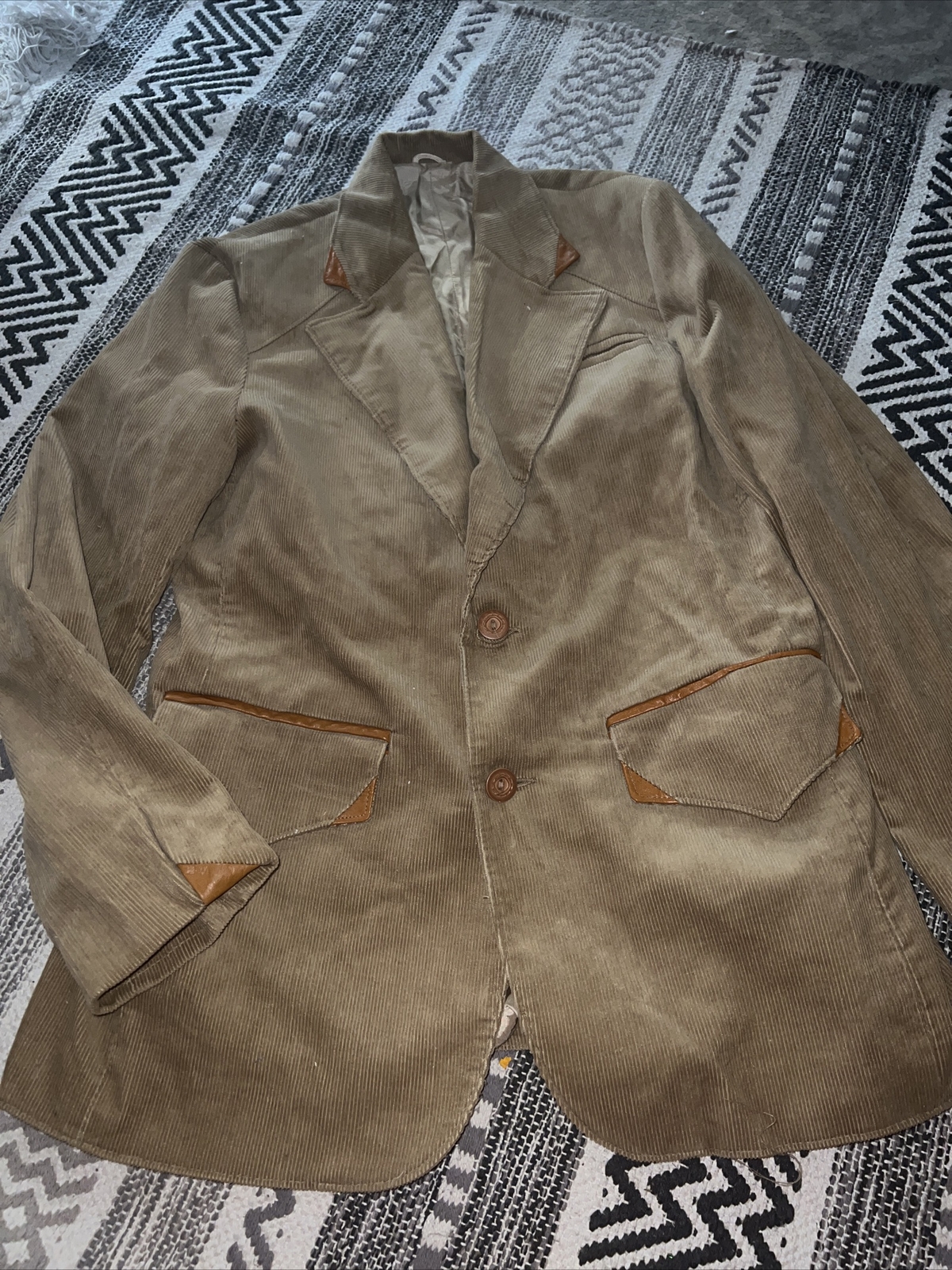 Vintage Pioneer Wear Western Blazer Corduroy Split Co… Gem