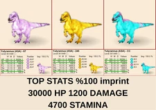 Yutyrannus TOP STATS %100 imprint & EGGS Ark Survival Ascended Official PVE