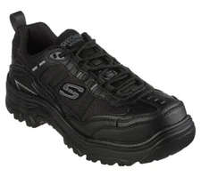 Men's Skechers Work Burgin-Sawda Composite Toe Black (200088W) Wide