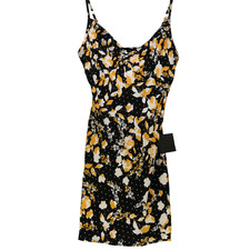 NEW Lulus Slip Dress Womens Size M Spaghetti Strap Black Drape Neck Slinky Sexy