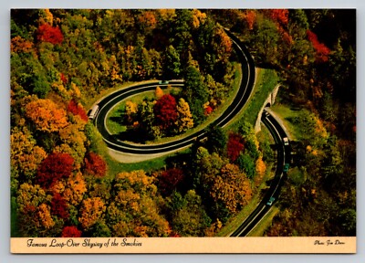 Famous Loop Over Near Gatlinburg Tennessee Vintage Unposted Postcard