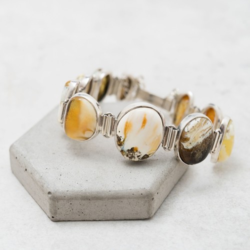 Exclusive Baltic Amber Statement Bracelet Natural Amber Silver Jewelry Unique - Picture 3 of 11