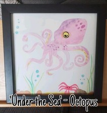 Original Art Piece - Collage Medium, 30x30cm - 'Under the Sea' Octopus