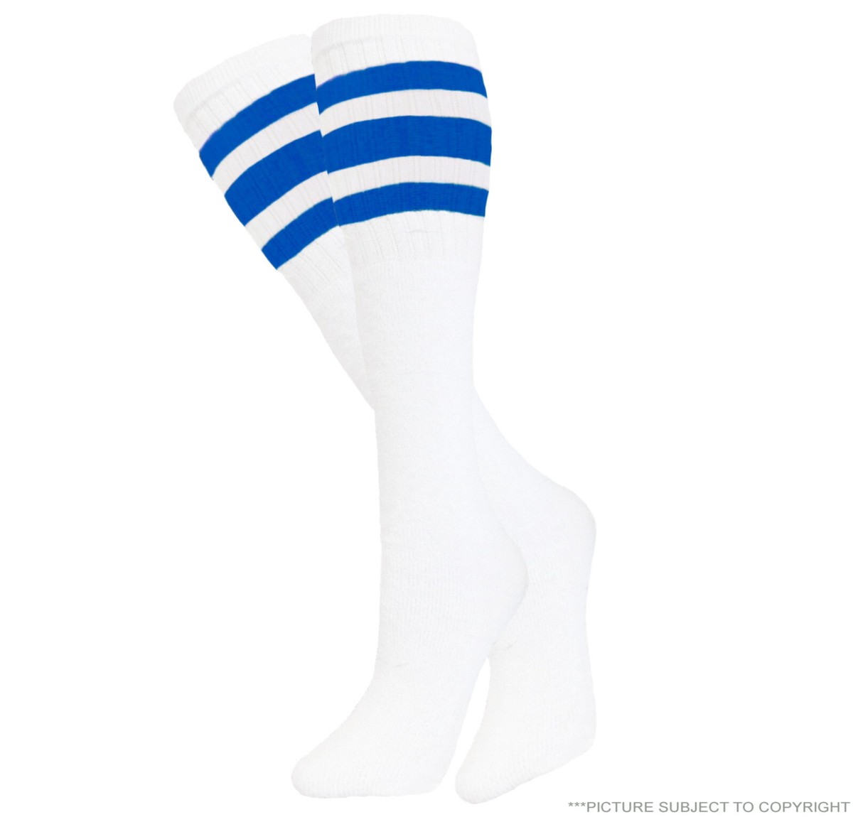 『TEN STRIPE S/S WHITE M』 True Knee High Socks | White | Red & Black Striped – SOCCO®