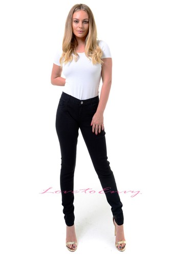 Women Ladies Girls Ex-Stores Skinny Slim Leg Black Indigo Plus Size Jeans UK6-24 - Picture 4 of 11