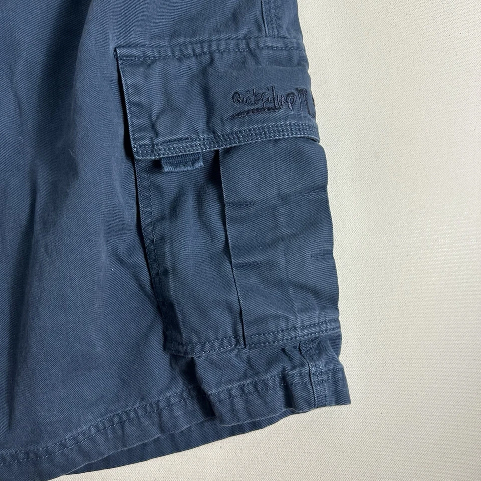 Vintage Y2K Quicksilver Cargo Shorts Mens 31 Blue Utility Baggy Surf Skate 90s - Image 3 of 4