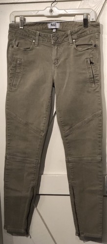MARLEY Seam Detail Skinny Jeans Olive 