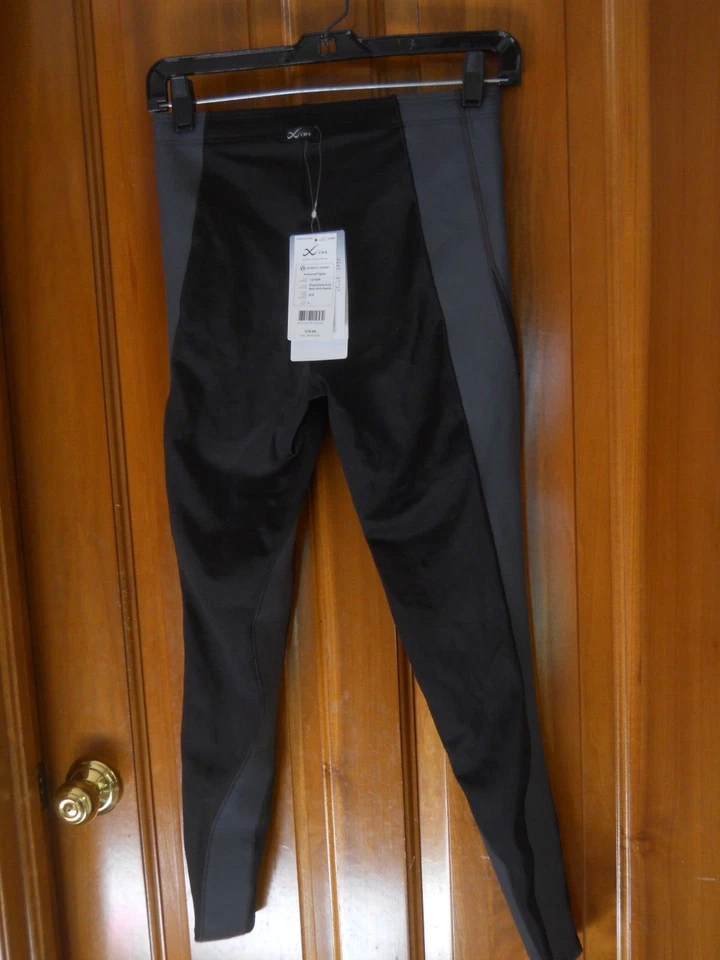 NUEVO CON ETIQUETAS CW-X PerformX Medias Mujer Grandes #121809 Espalda y Gris Oscuro Foto 2 de 2