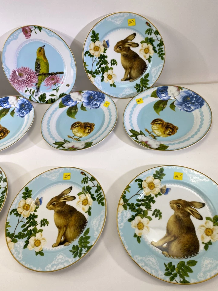 (x11) САЛАТНЫЕ ТАРЕЛКИ WILLIAMS SONOMA «ВЕСЕННИЙ САД» Лот Коллекция Пасха DS54 - Изображение 3 из 4