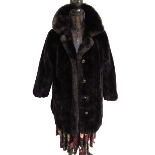 Grandella II faux Fur Coat Womens Size 14 black B… - image 1