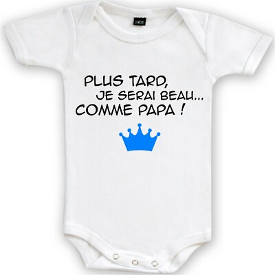 Body For Baby Later I Am Handsome Like Dad A Funny Logo Ebay