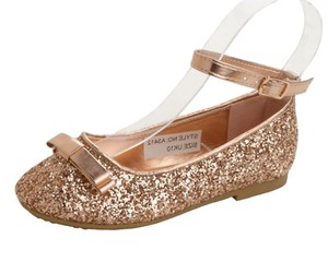 girls rose gold pumps